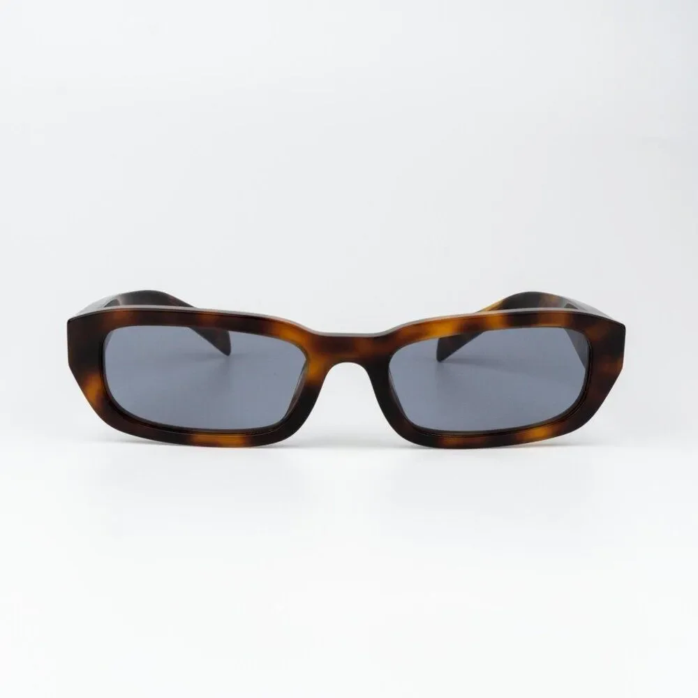 Prada Men Sunglasses Havana Grey Rectangle PRB06S 15W03N NEW AUTHENTIC